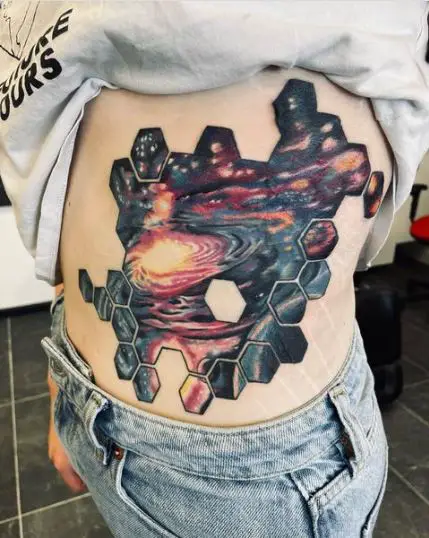 Colorful Space Tattoo Art