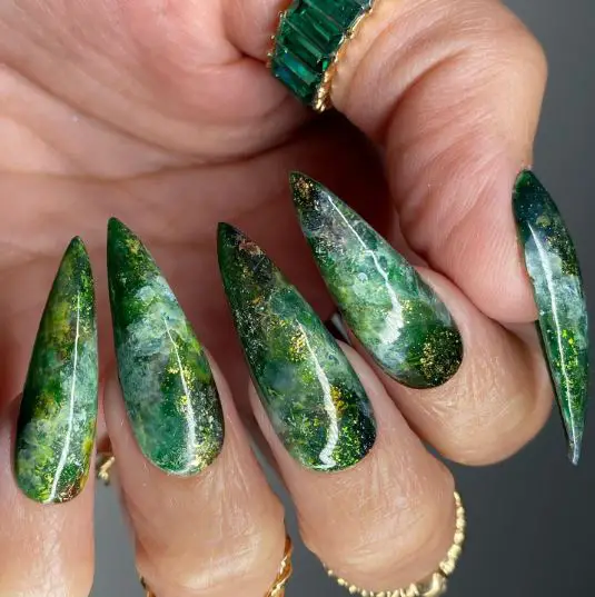 Crystal Emerald Green Nail