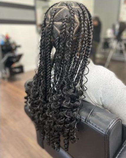 Curly Triangle Braids