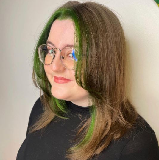 Dark Hair With Green Highlights