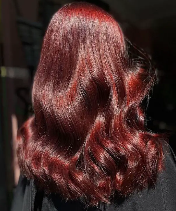 Deep Red Black Cherry hair