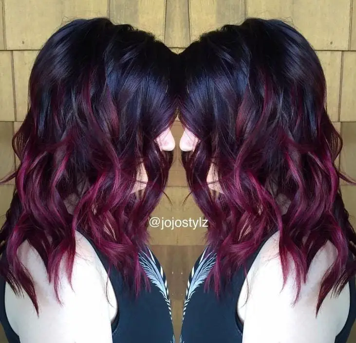 Deep Violets Black Cherry Hair