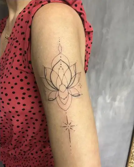 Delicate lotus tattoo