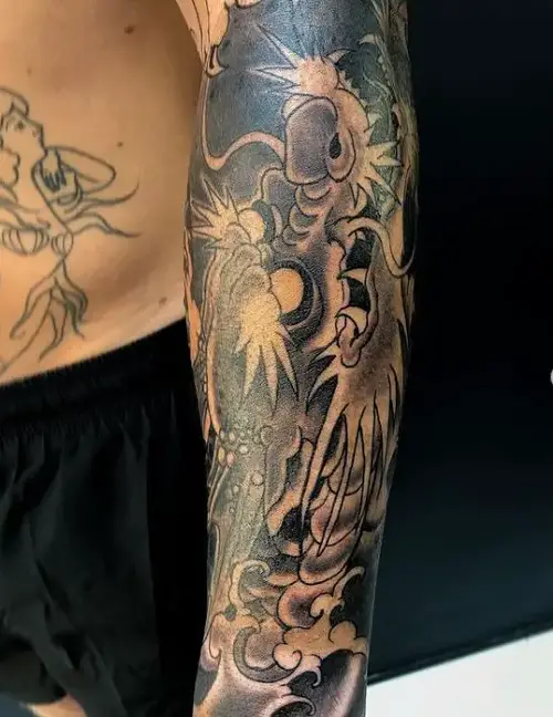 Dragon and tiger tattoo