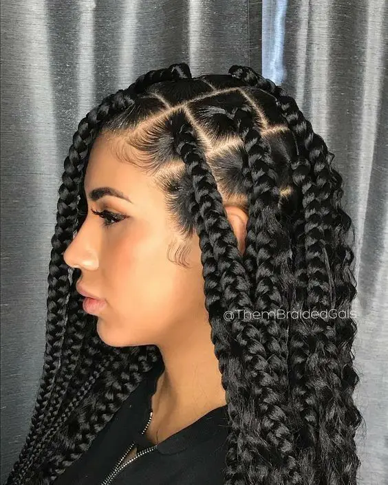 Equal Jumbo Knotless Box Braids