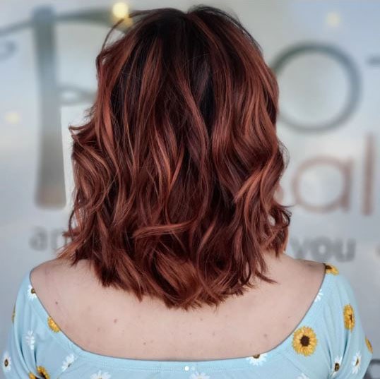 Flamin hot red balayage For Short Hair