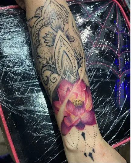 Floral and Mandala Sleeve Tattoo