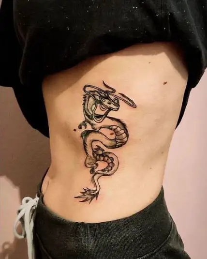 Haku in the form of a dragon tattoo