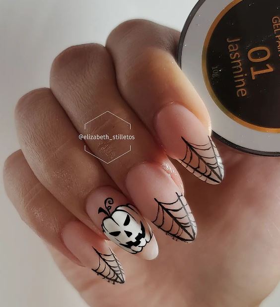 Halloween White Nail Designs