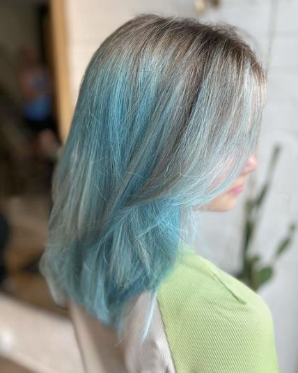 Icy Blue Hair For A Blondie