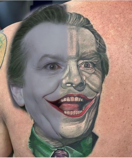 Joker Comparison Tattoo Piece