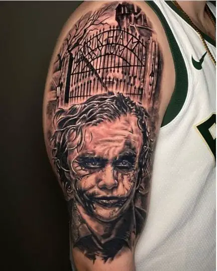 Joker and Arkham Asylum Tattoo