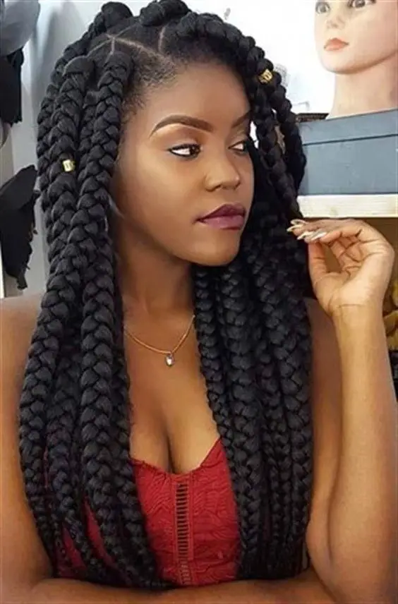 Large Knotless Braids