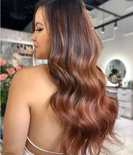 Layered Brown Hair With Highlights