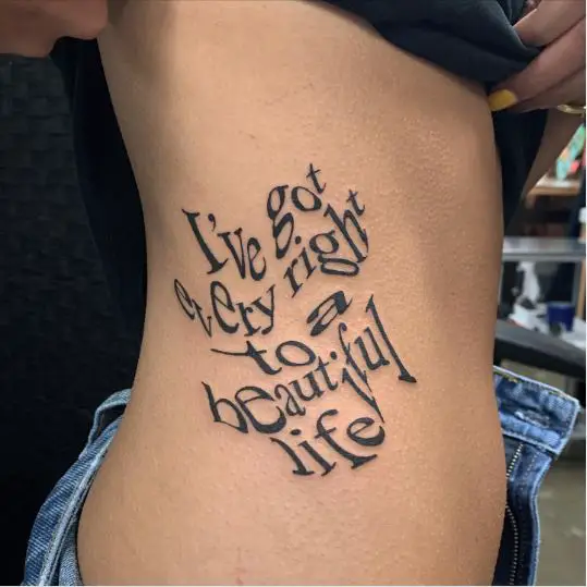 Life Quote On Ribs