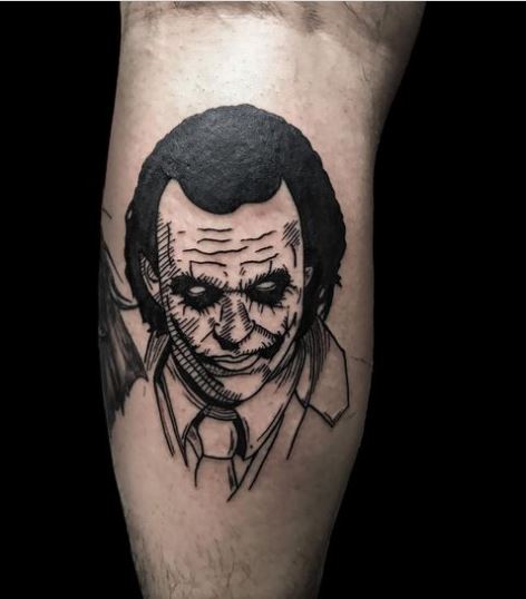Linework Joker Tattoo
