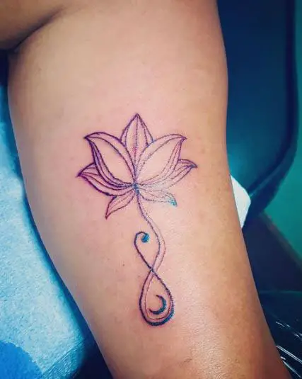 Lotus Flower Symbolizes Infinity Symbol Tattoo