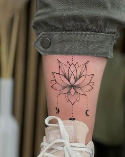 Lotus Flower Tattoo Design With More Artistic Flair
