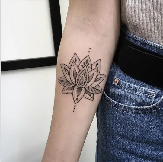 Lotus Mandala Tattoo On The Hands