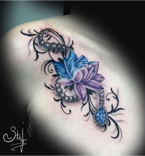 Lotus and Jewellery Tattoo Art