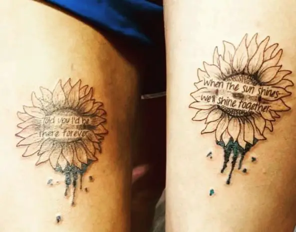 Matching Sunflower Tattoos