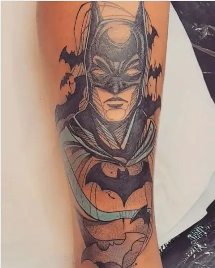 Men Style Batman Tatt On Hands