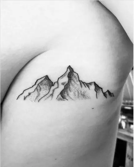 Mountains Sketch Tattoo Design