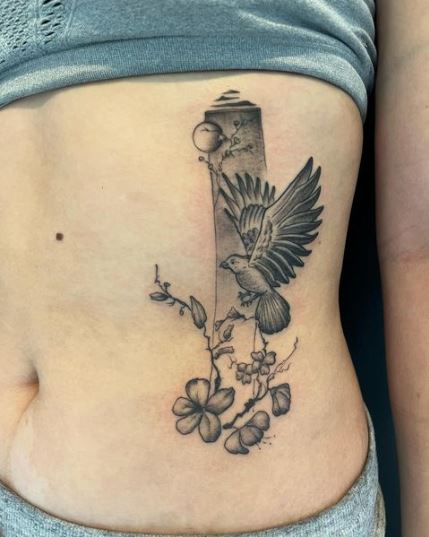 Nature Open Wings Bird Tattoo