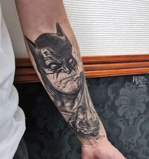 Naughty Batman Tattoo Art