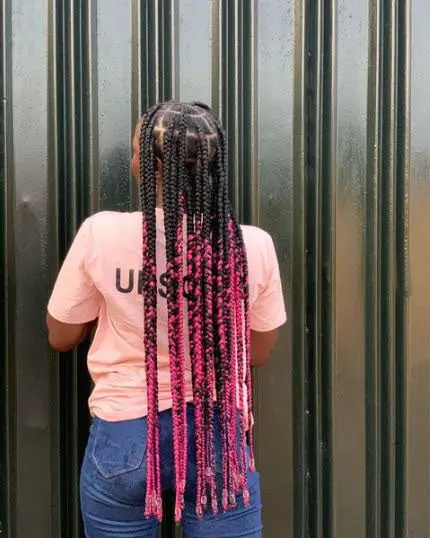 Ombre Pink Braids