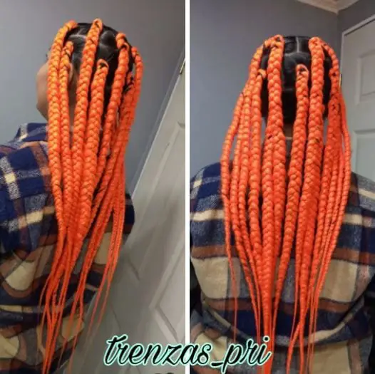 Orange Jumbo Braids