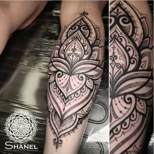 Ornamental Lotus Tattoo Design