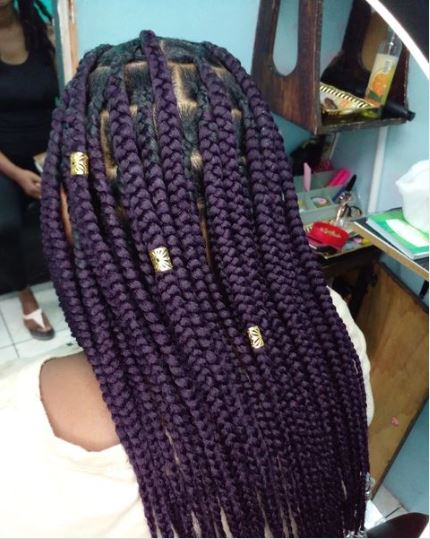 Purple Jumbo Box Braids