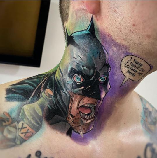 Radiant Color Batman Tattoo Art