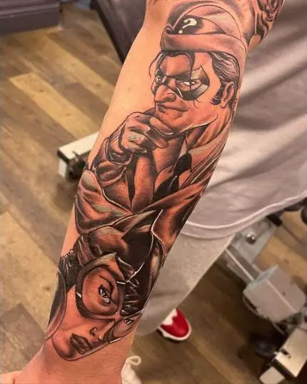 Riddler and Catwoman Tattoo