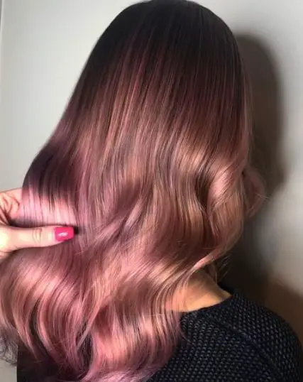 Rose Gold Highlights For Dark Brown Hair