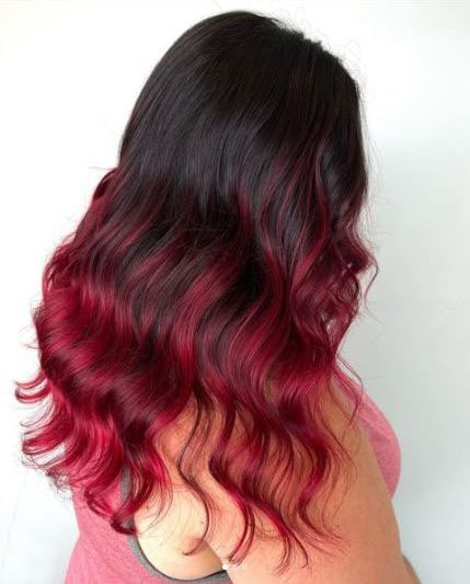 Ruby Red Balayage