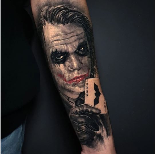 Scarred Joker Tattoo