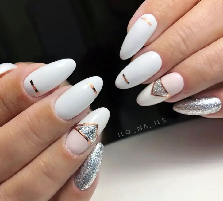 Silver and White Nail Designs