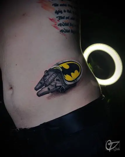 Star Wars and Batman Comic Tattoo