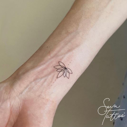 Small Lotus Tattoo On Hands