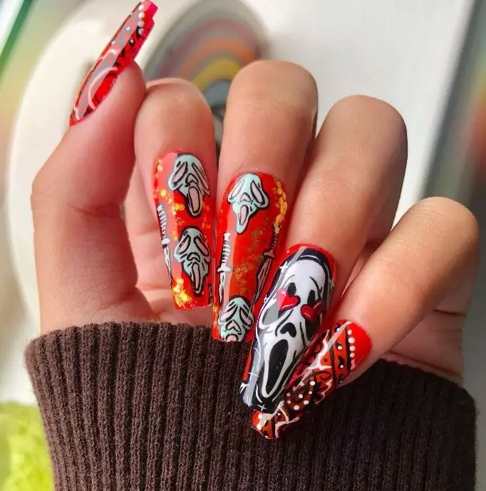 Stylish Scream Nails