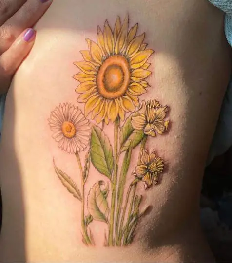 Sunflower piece for ribs