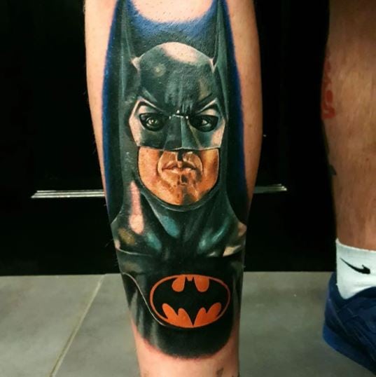 Superhero Protector of Gotham City Tattoo