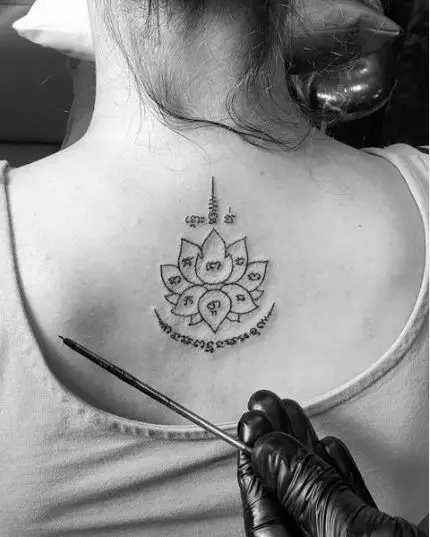 Thailand Lotus Tattoo Design