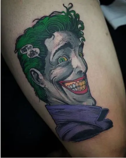 The Joker Comic Tattoo