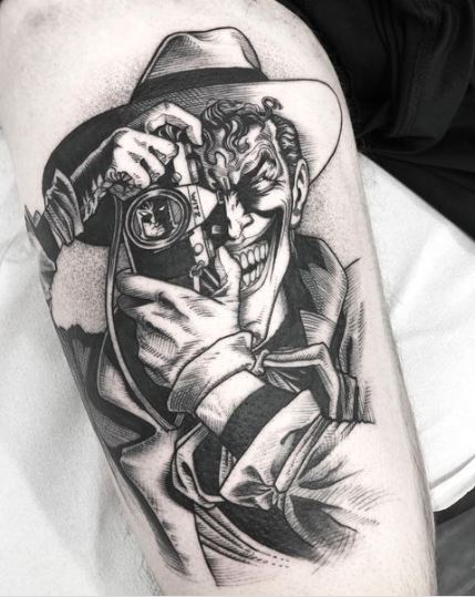 The Joker with Camera Tattoo