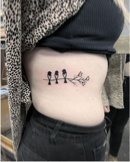 Tiny Three Birds Tattoo Design