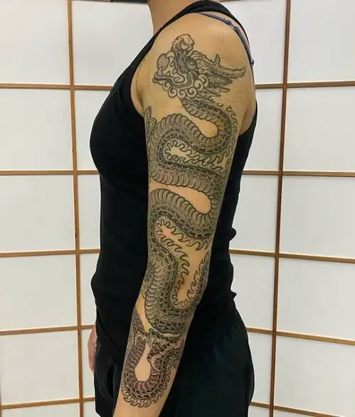 Tran Dynasty dragon tattoo