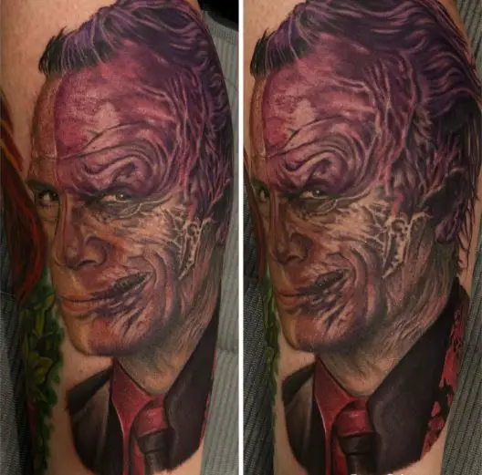 Two Face Portrait Tattoo
